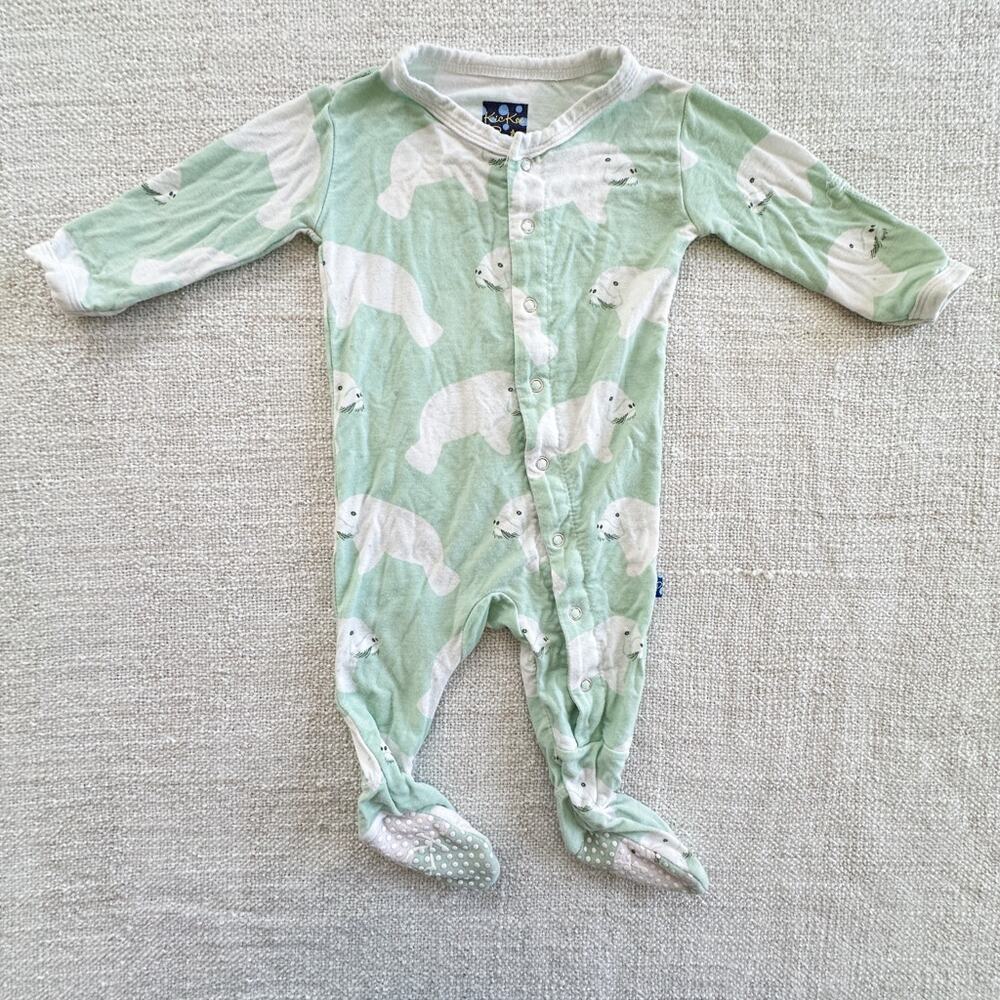 Kickee Pants Baby Walrus Sleeper GUC 0-3mo